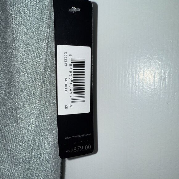 NWT Cyrus Sky Blue Oversized Knit Sweater Vest Size XS - Picture 2 of 8